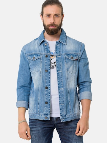 CIPO & BAXX Tussenjas 'CJ289' in Blauw: voorkant