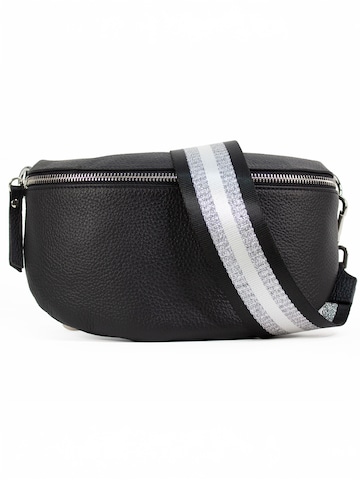 Sacs banane 'CHIARA medium' lePelou en noir : devant