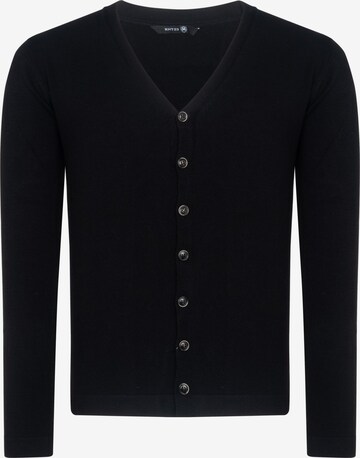 Ron Tomson Knit Cardigan in Black: front