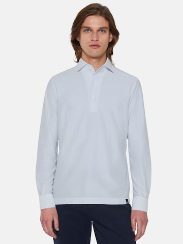 Coupe regular Chemise Boggi Milano en bleu : devant