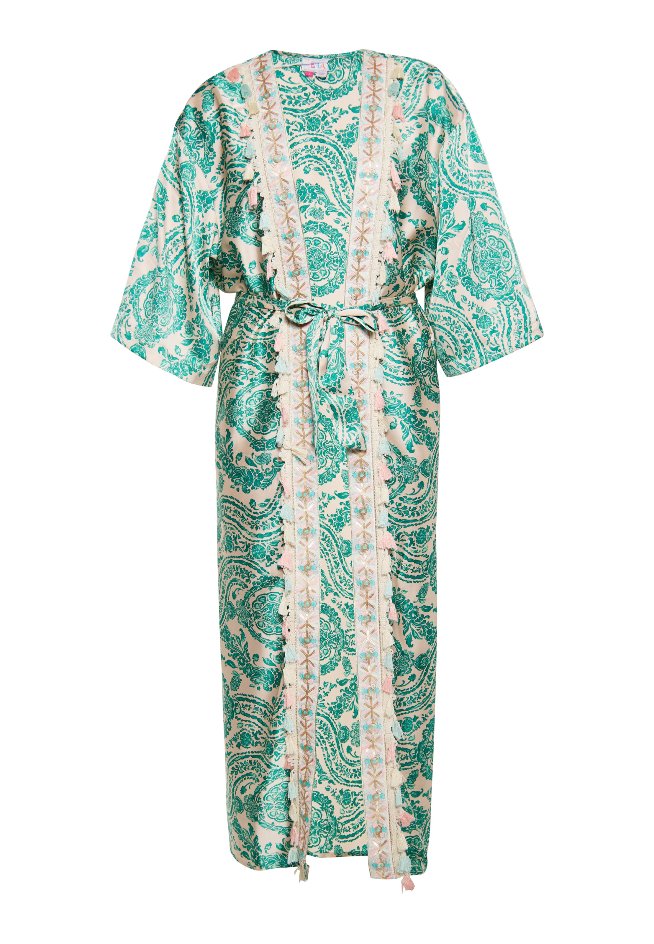 IZIA Kimono i grön: framsida