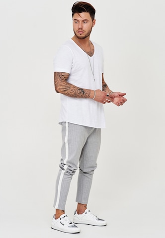 behype Tapered Chino Pants 'Madrid' in Grey