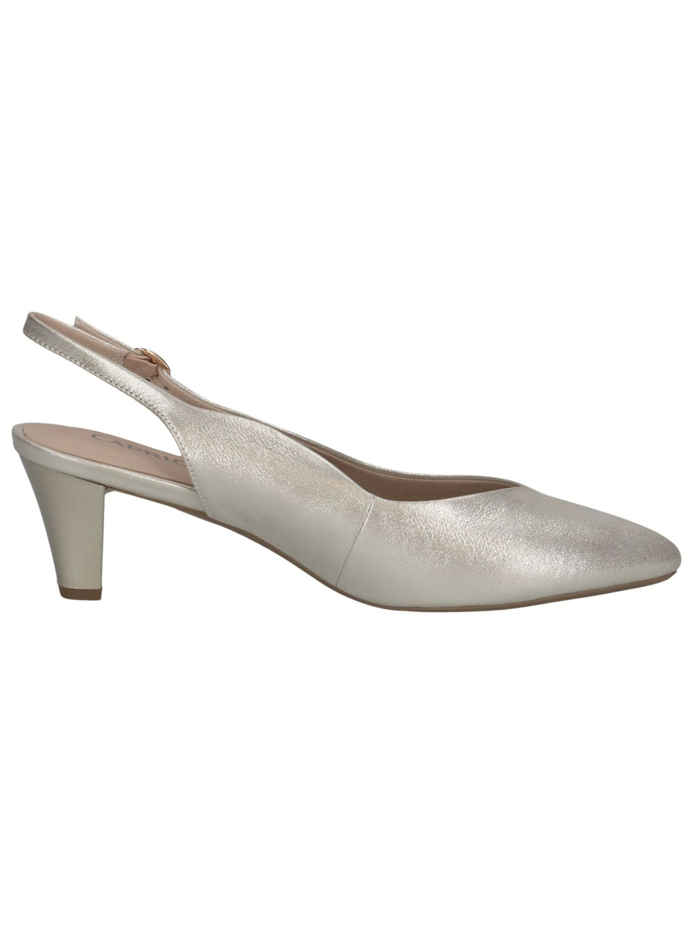 CAPRICE Slingback Pumps in Silver