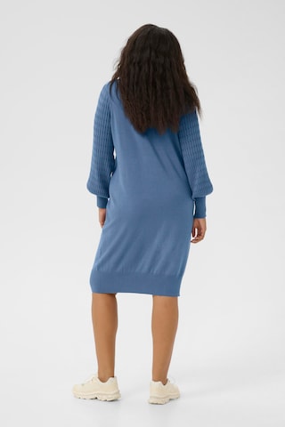 KAFFE CURVE Gebreide jurk 'Lini' in Blauw