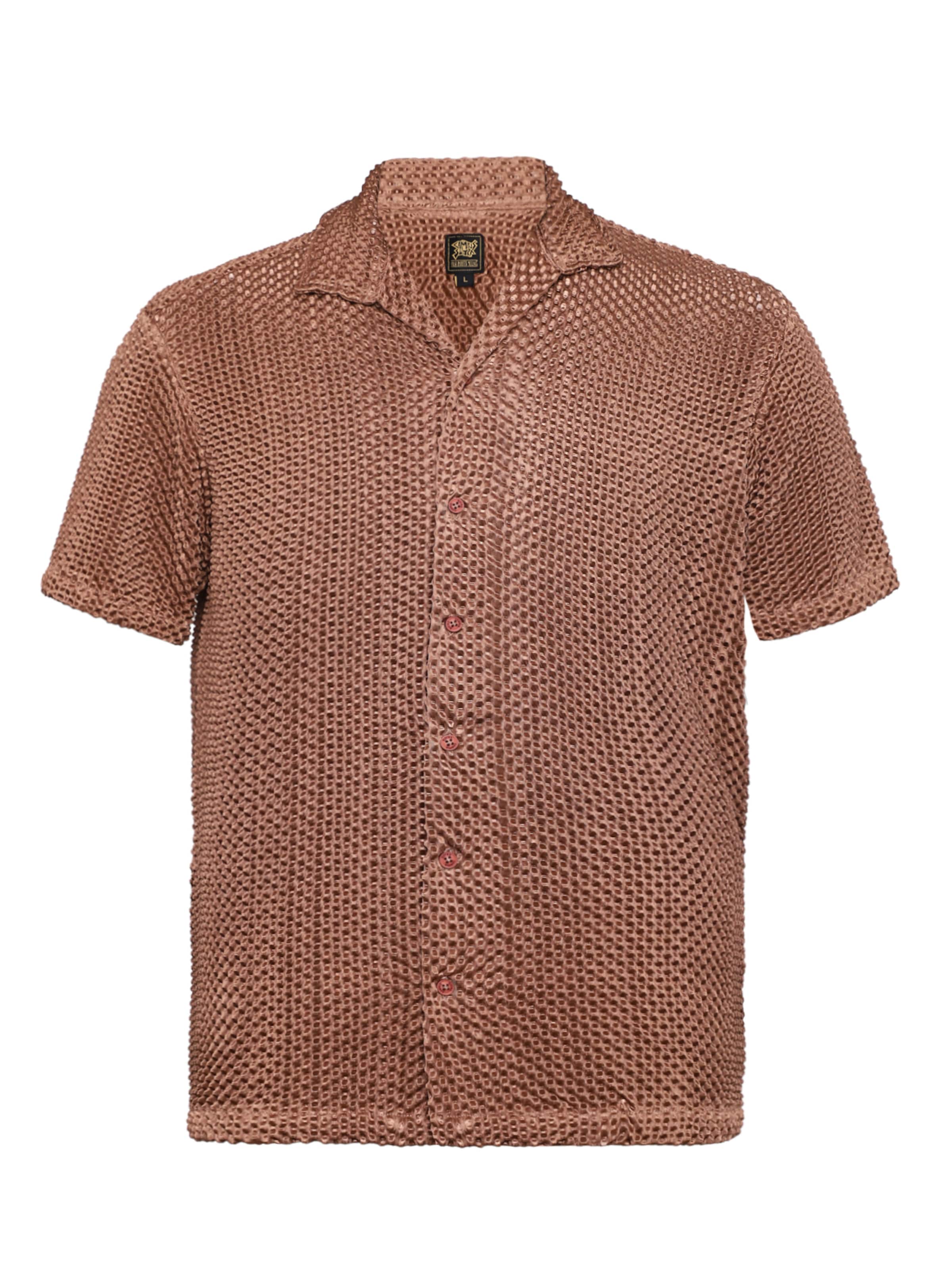 Campus Sutra Regular fit Button Up Shirt ' Yvonne ' in Brown: front