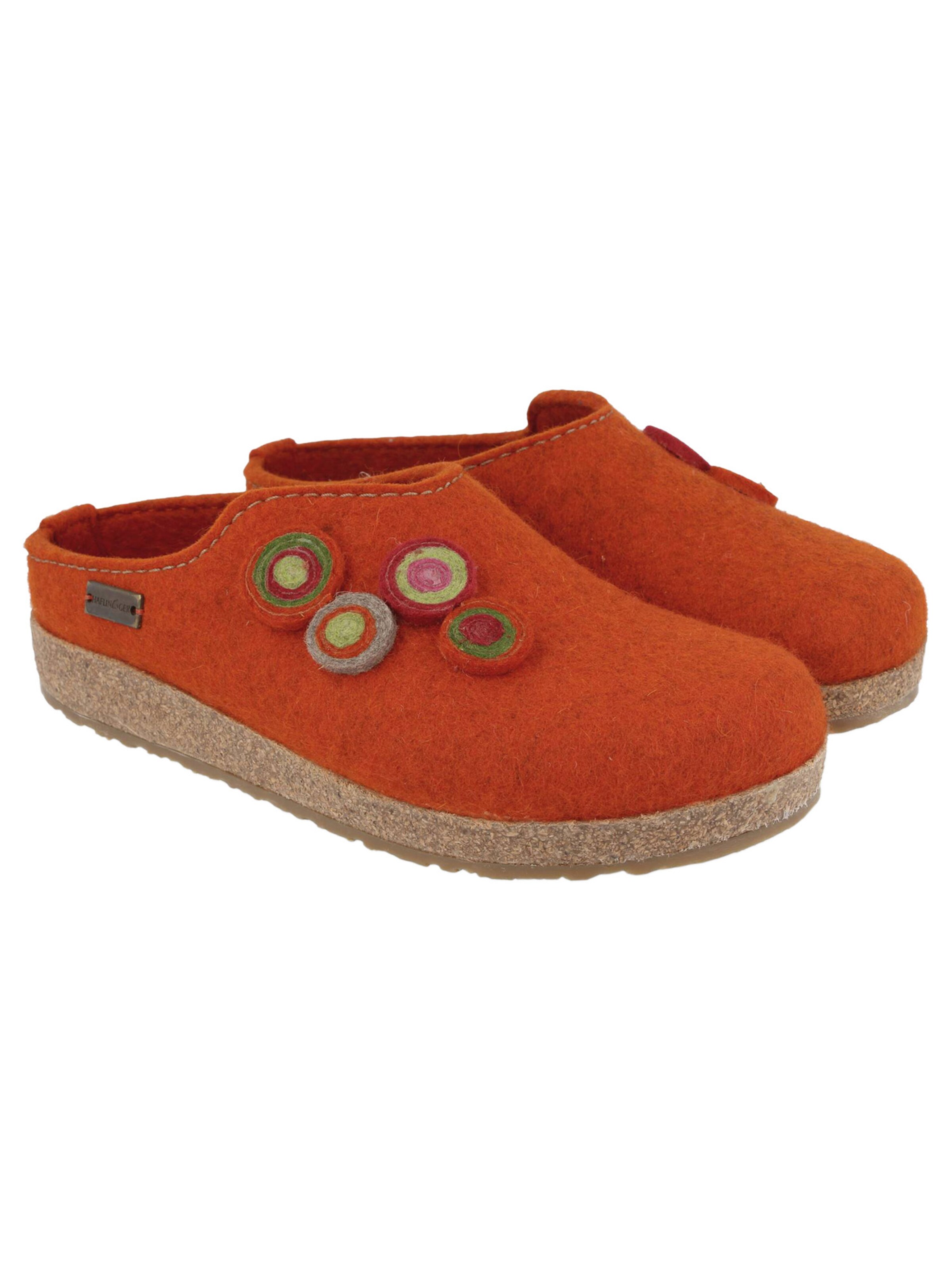 HAFLINGER Clogs 'Grizzly Kanon'‌‌‌‌‌ in Orange