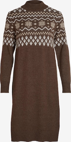 VILA Knitted dress 'Ril' in Brown: front