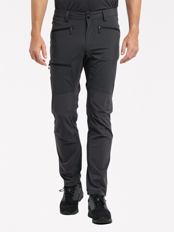 Haglöfs Slim fit Outdoor Pants 'Lite Flex' in Grey: front