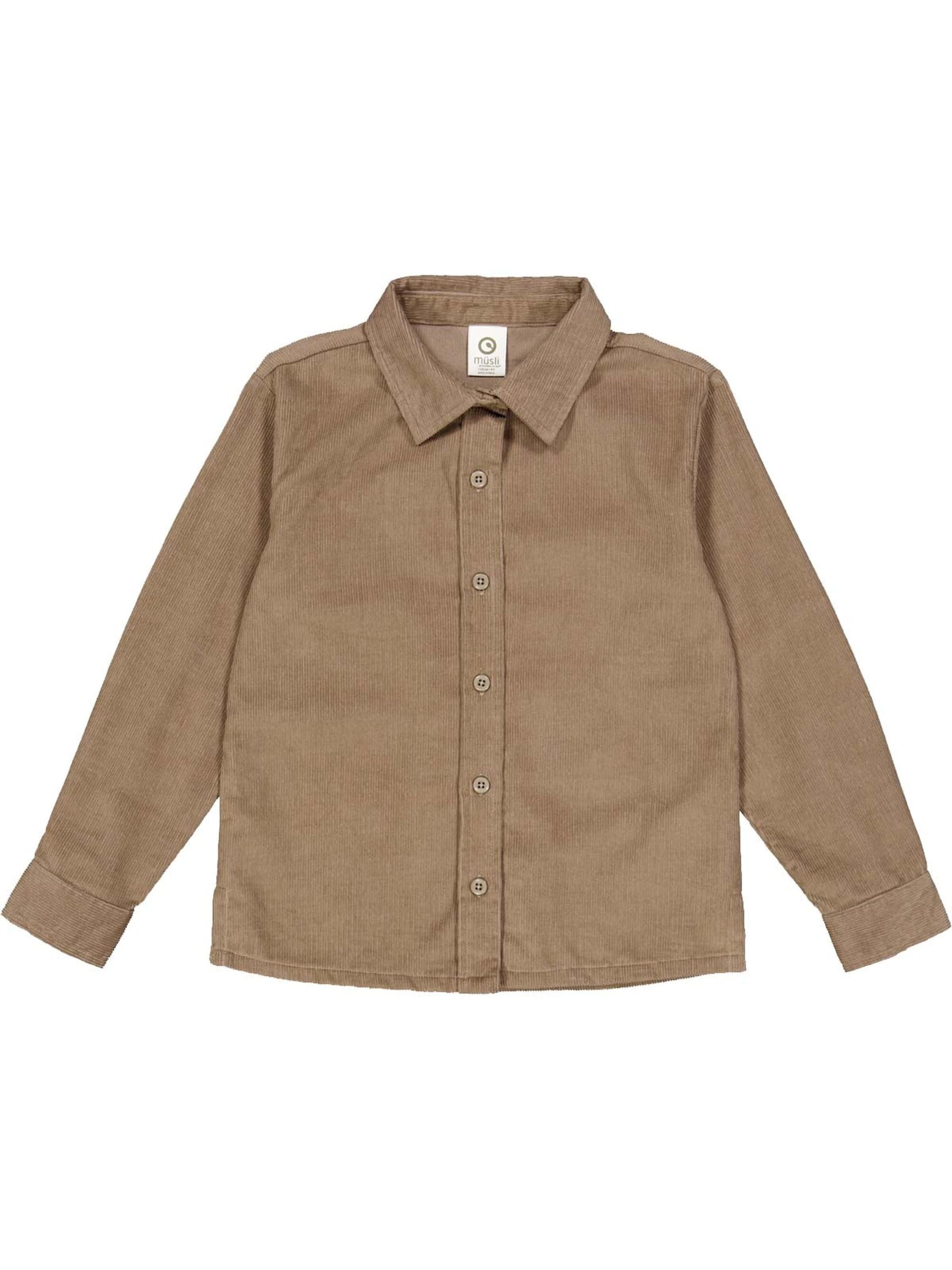 Müsli by GREEN COTTON - Regular Fit Camisa em castanho: frente