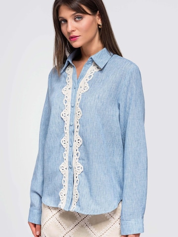 Maglietta di Ombre in blu: frontale