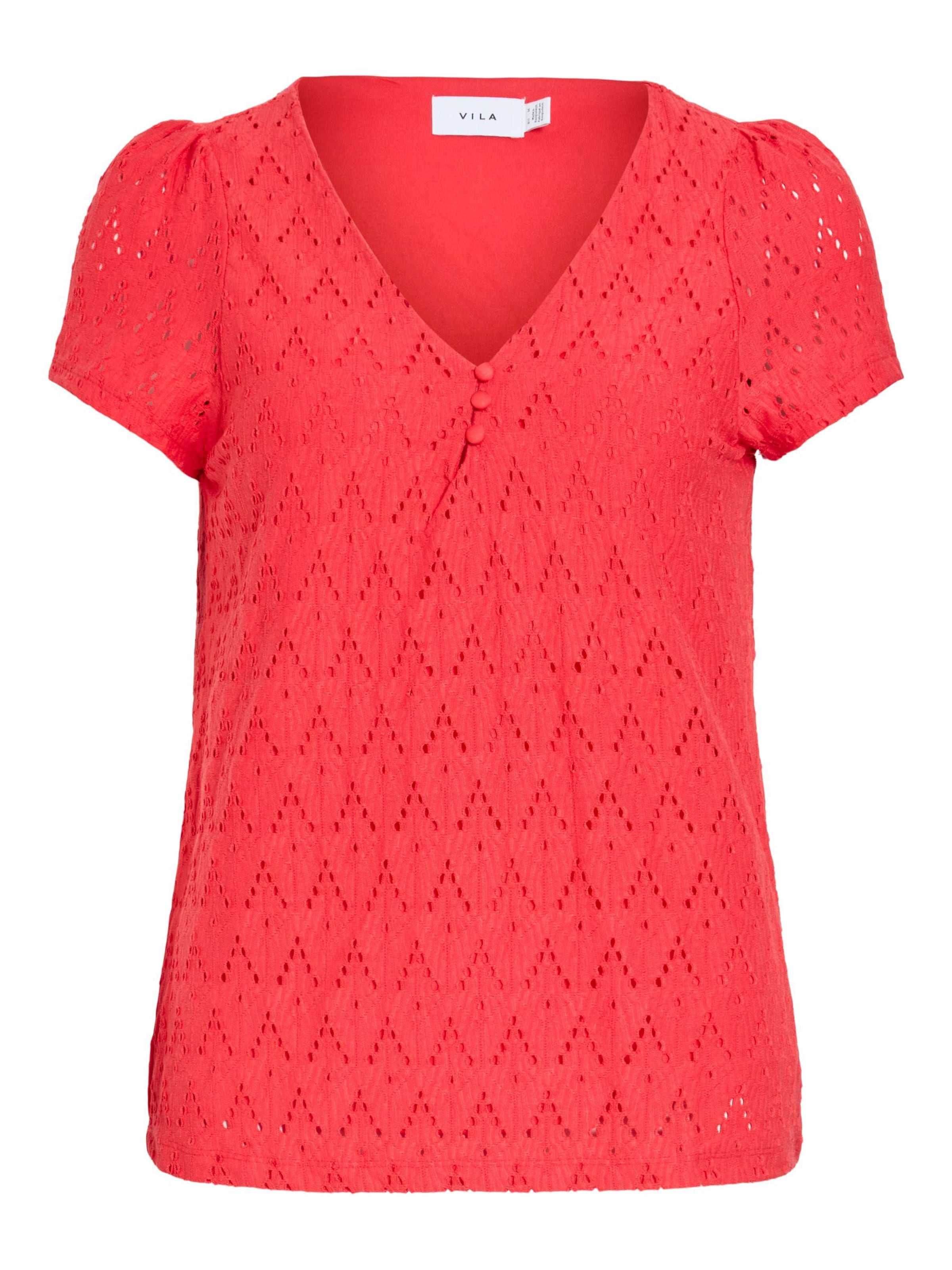 VILA - Blusa 'VIAmalina' en rojo: frente