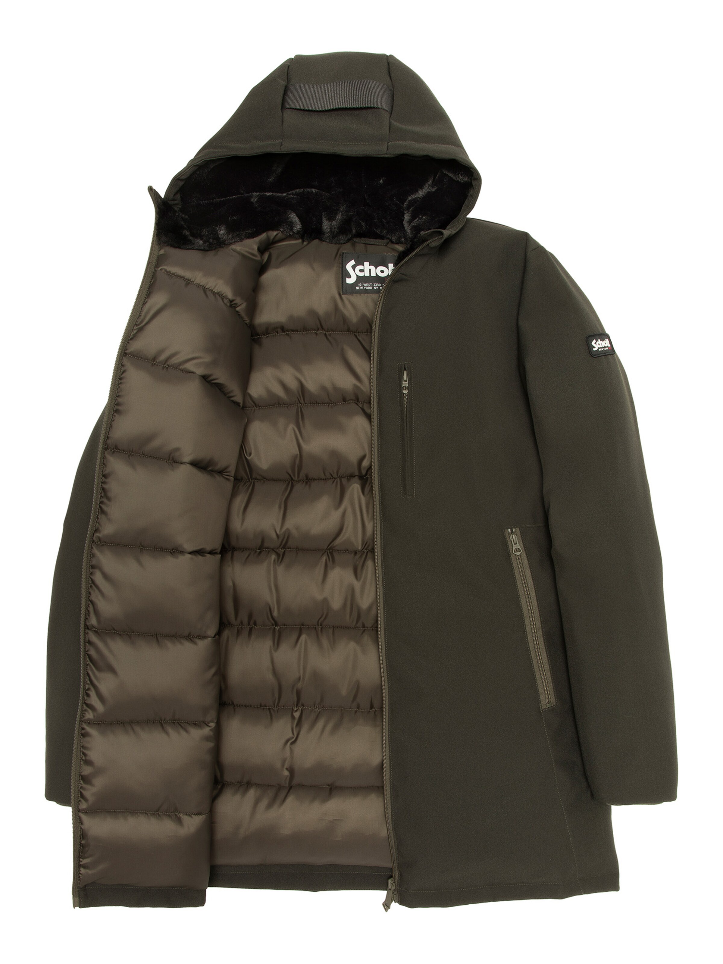Manteau mi-saison Schott NYC en vert