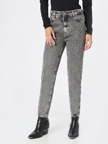BOSS Orange Tapered Jeans in Grey: front