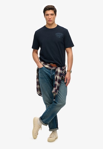 T-Shirt 'Athletic Essential' Superdry en bleu
