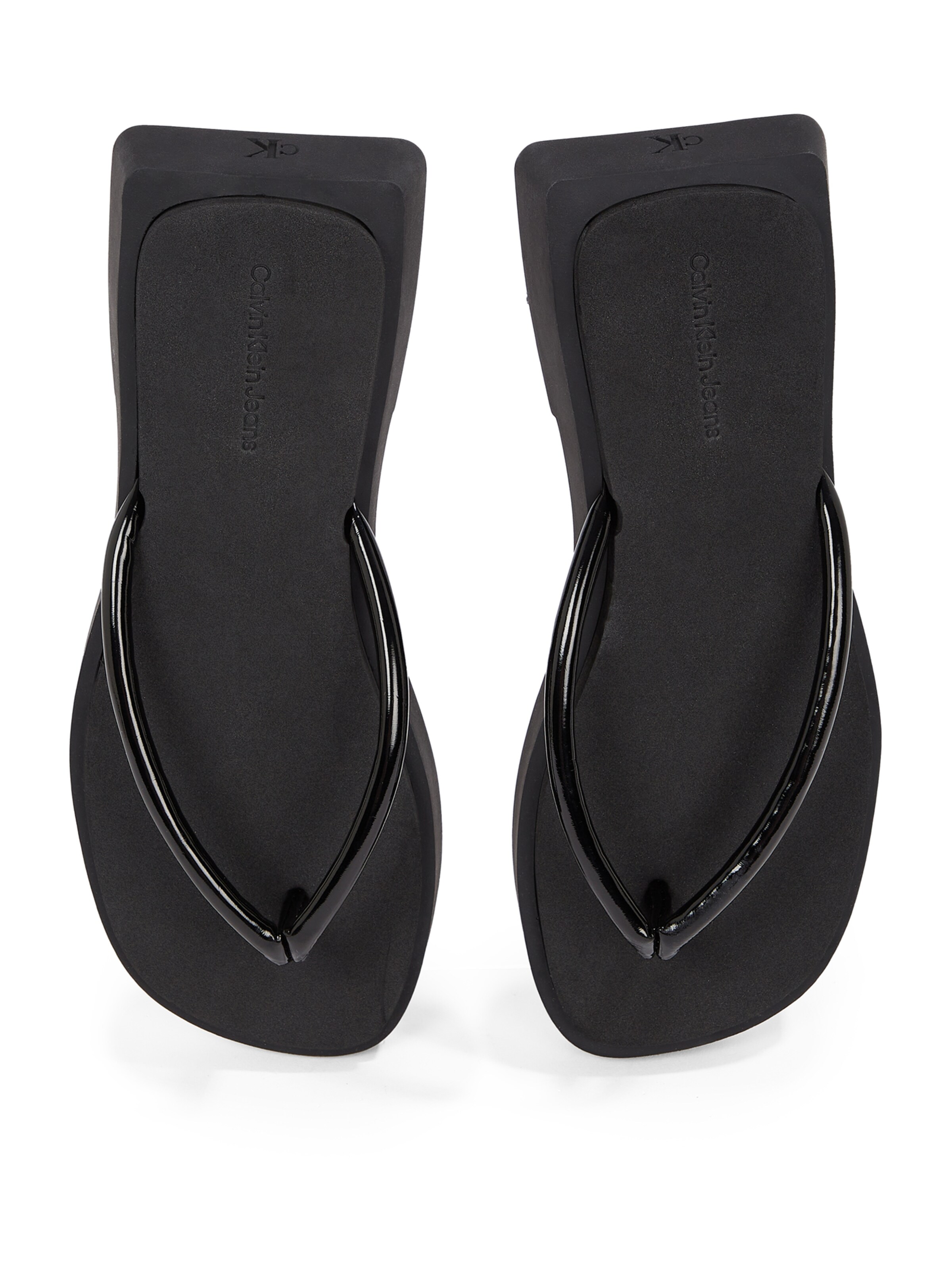Calvin Klein T-Bar Sandals in Black