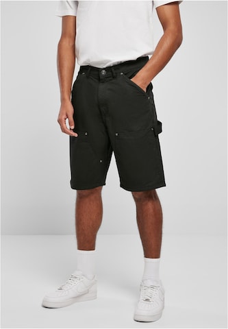 Urban Classics Regular Pants in Black: front