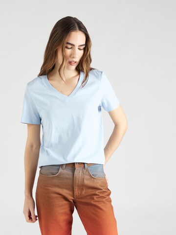 T-shirt 'ESSENTIAL' SELECTED FEMME en bleu : devant