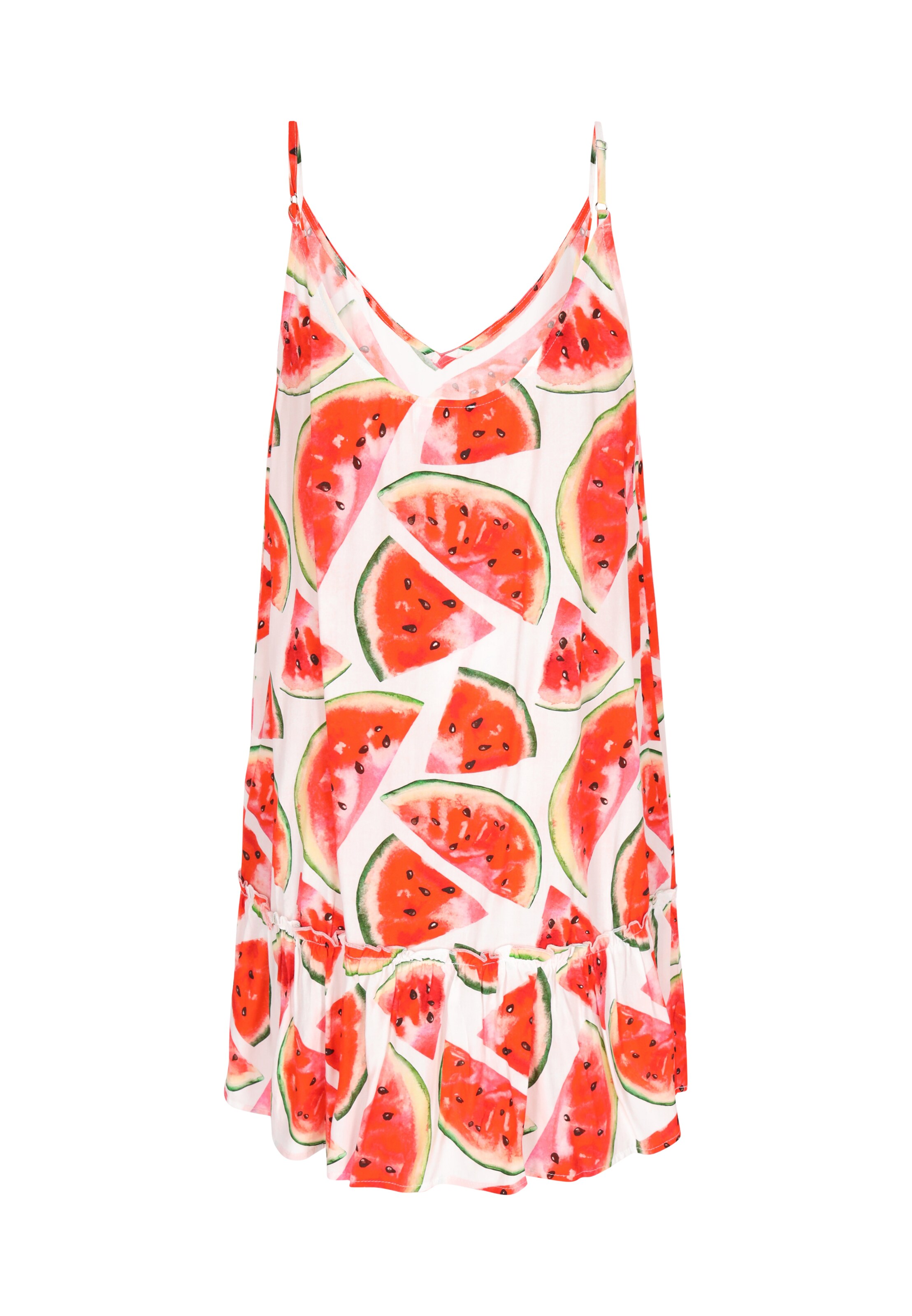 sarkans swirly Vasaras kleita