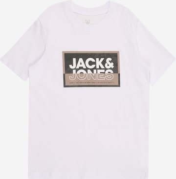 Jack & Jones Junior T-Shirt 'JCOLogan' in Weiß: Vorderseite