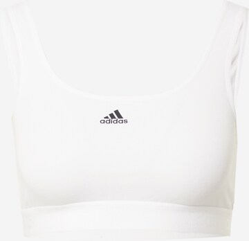 ADIDAS SPORTSWEAR Bustier Sport-BH in Weiß: predná strana