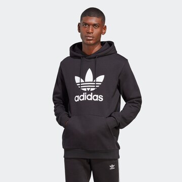 ADIDAS ORIGINALS Sweatshirt 'Adicolor Classics Trefoil' in Zwart: voorkant