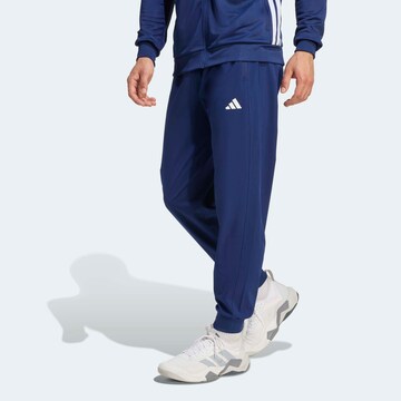 ADIDAS PERFORMANCE Tapered Workout Pants in Blue: front