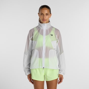 new balance Sportjacke in Weiß: Vorderseite