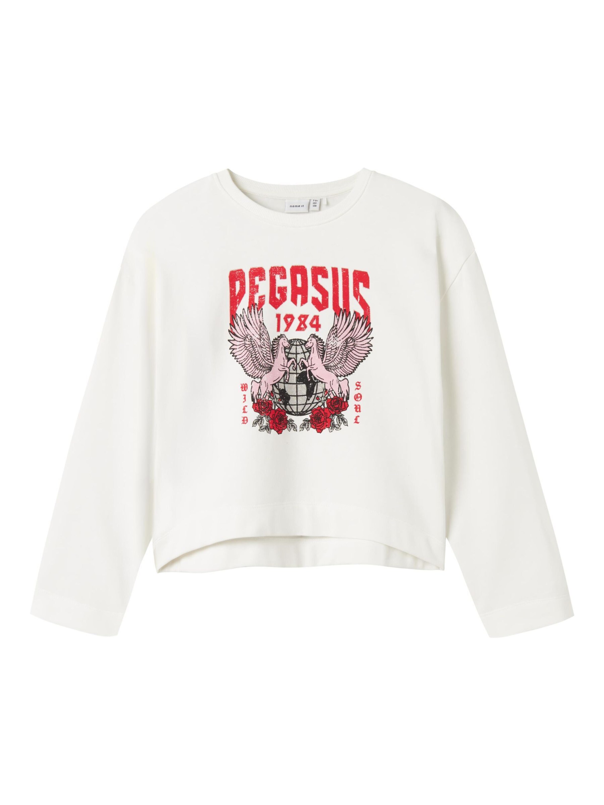 NAME IT Sweatshirt i hvid: forside