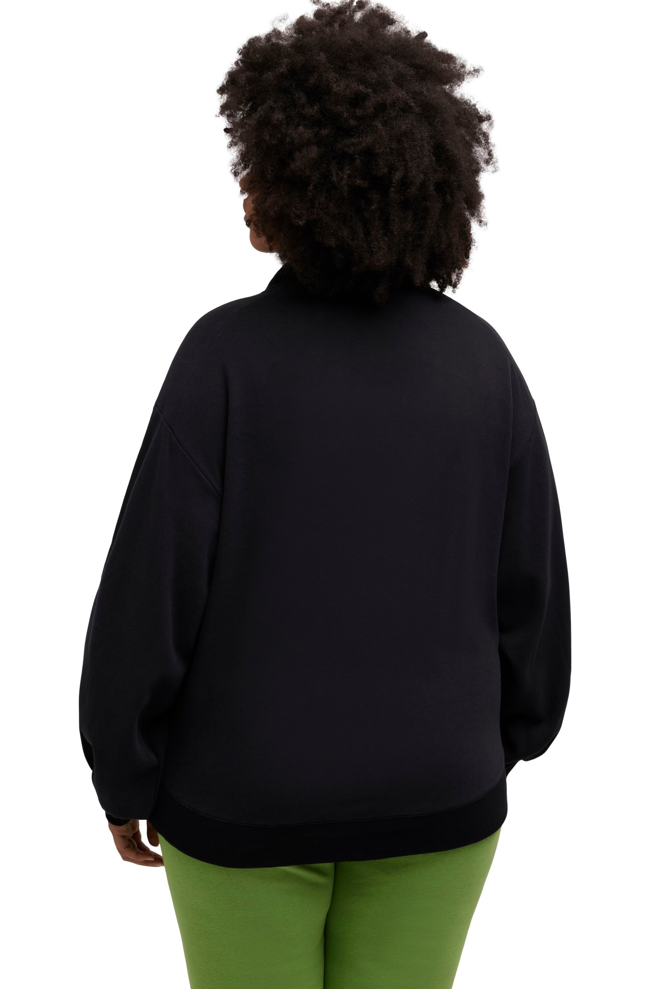 Ulla Popken Sweatshirt in Zwart