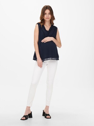 Only Maternity Blouse 'Mama' in Blauw