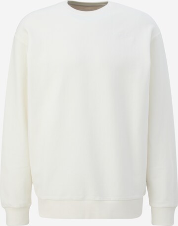 Sweat-shirt QS en blanc : devant