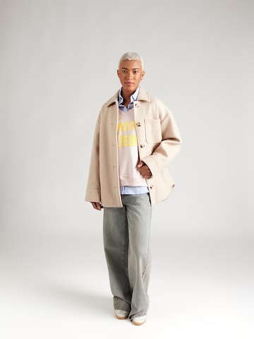 Sweat-shirt 'Insel L(I)EBE' miss goodlife en rose