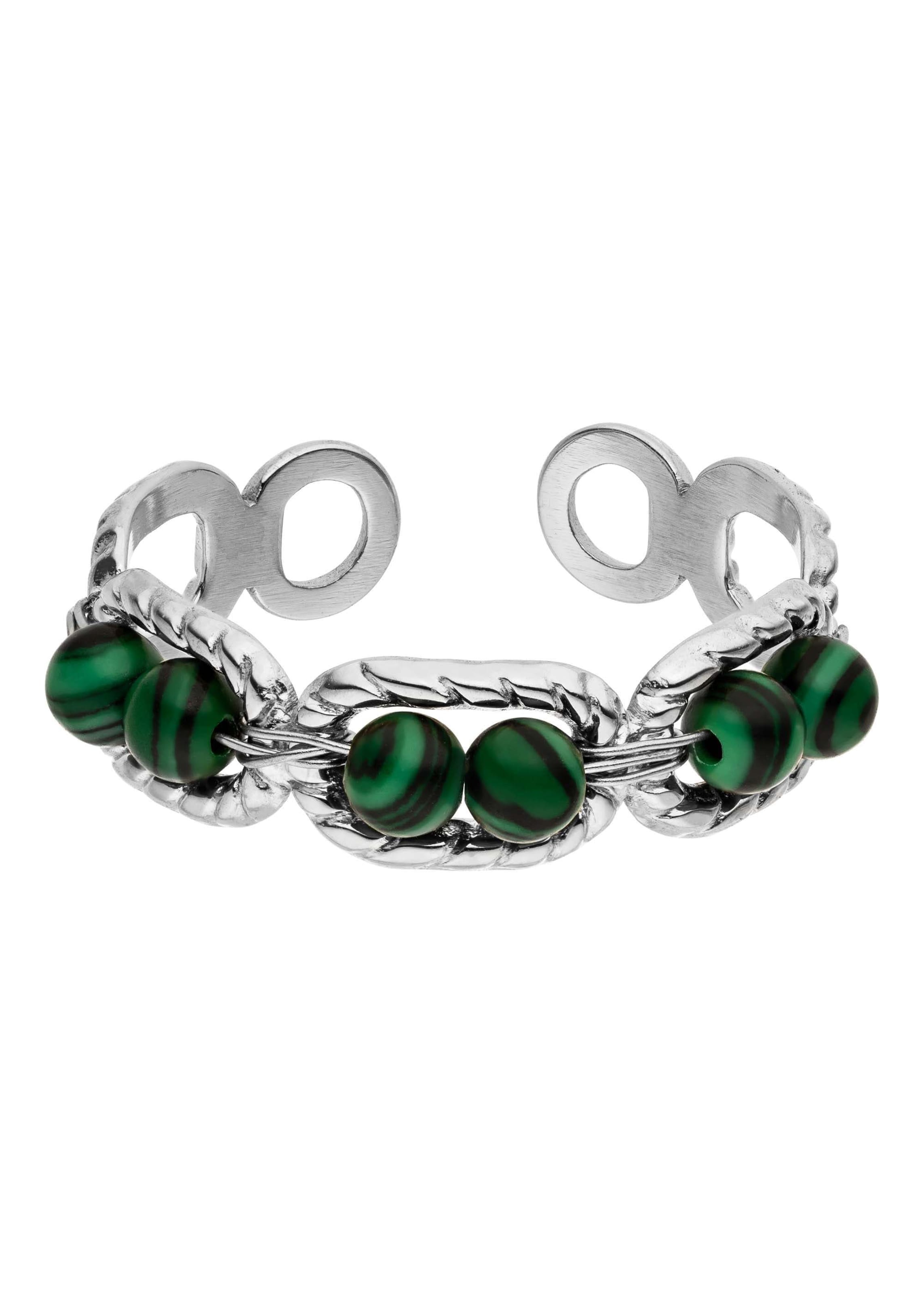 PURELEI Ring 'Harmony' in 53-54 in Green / Silver, Item view