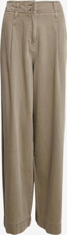 Marks & Spencer Wide leg Broek in Groen: voorkant