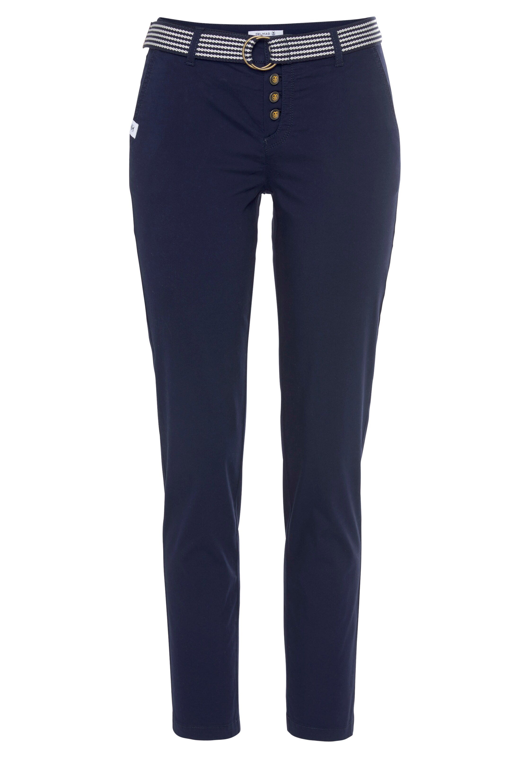 DELMAO Slimfit Hose in Blau: Vorderseite