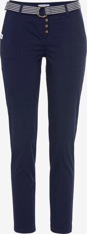 DELMAO Slim fit Chino Pants in Blue: front