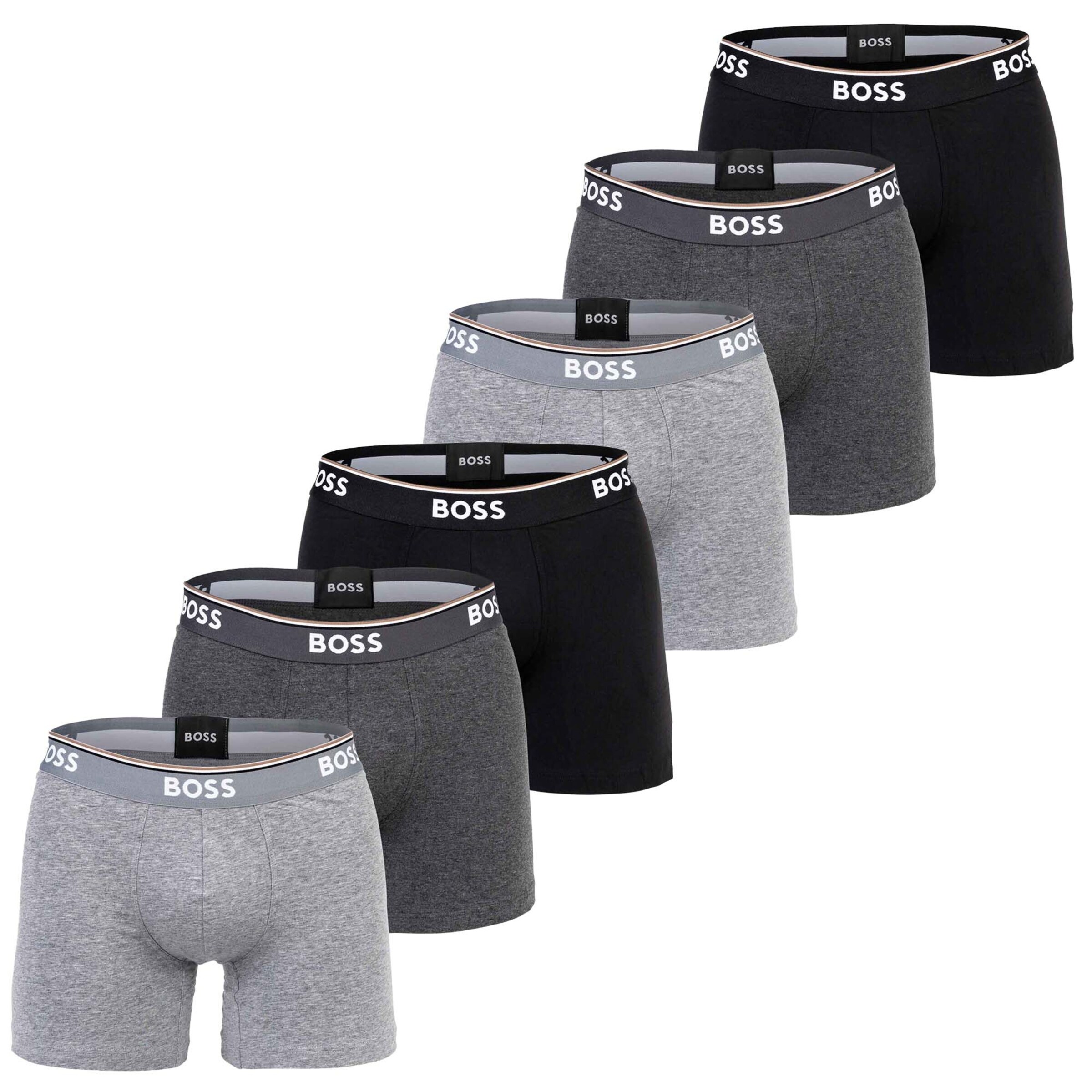BOSS - Calzoncillo boxer en gris: frente