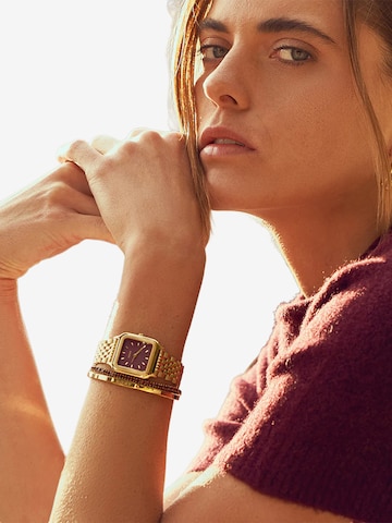 BURKER Watches - Reloj analógico 'Macy Gold Burgundy' en rojo: frente