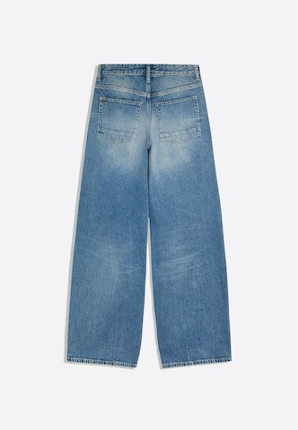 Bershka Zvonové kalhoty Džíny – modrá