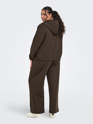 ONLY Carmakoma Sweat jacket 'CARScarlett' in Brown