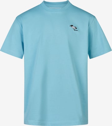 Cleptomanicx Shirt 'Classic Tee Storm Gull' in Blue: front