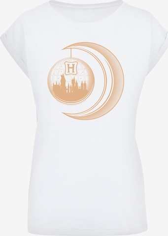 F4NT4STIC Shirt 'Harry Potter Hogwarts Moon' in Wit: voorkant