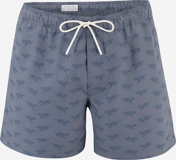 Shorts de bain Tiger of Sweden en bleu : devant
