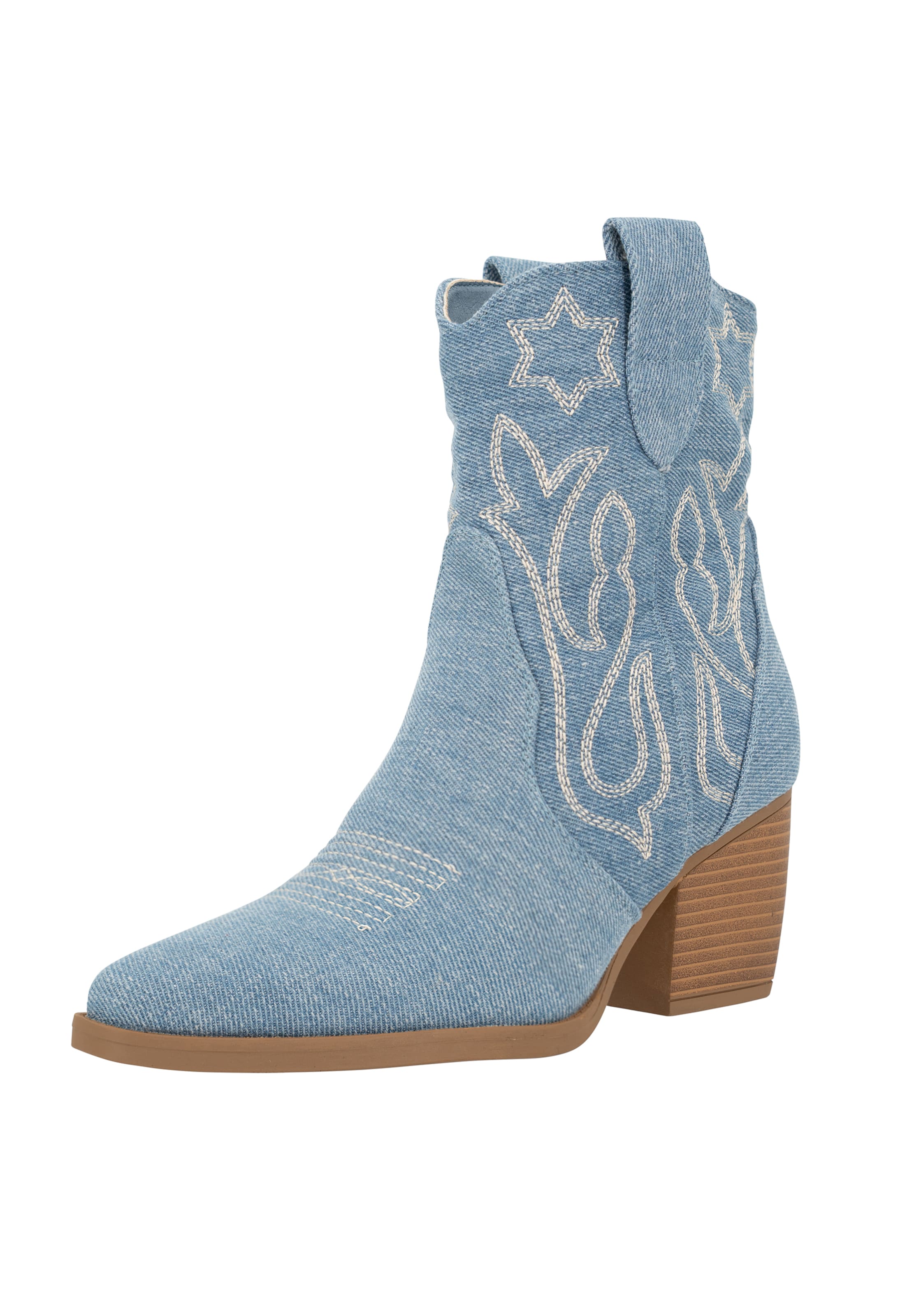 Stivale da cowboy Salinyang di colore blu denim, Visualizzazione prodotti