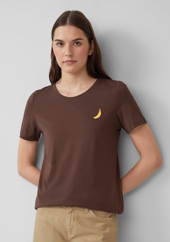 s.Oliver Shirt in Bruin: voorkant