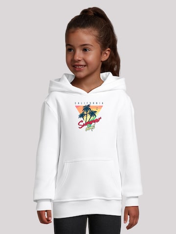 Sweat-shirt 'California Palmen Retro' F4NT4STIC en blanc : devant