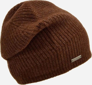 Seeberger Beanie 'Mütze' in Brown: front