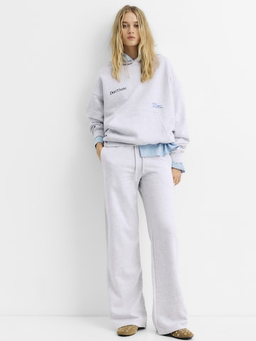 Pull&Bear Wide leg Broek in Grijs