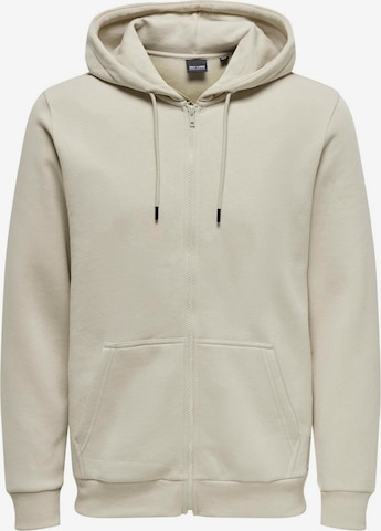 Only & Sons Sweat jacket 'CERES' in Grey: front