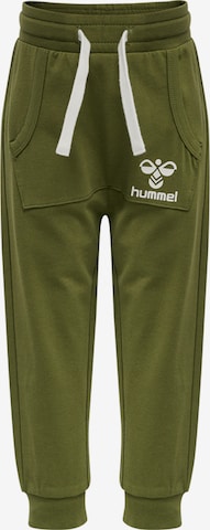 Hummel Tapered Pants in Green: front